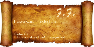 Fazekas Fidélia névjegykártya
